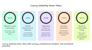Luxury Celebrity Home Villas: The New Definition of Independent, Ultra-Premium Living 1 Infographic showing key features, investment benefits, prime locations, and lifestyle advantages of Luxury Celebrity Home Villas, Independent Celebrity Home Villas, and Ultra-Premium Luxury Villas.