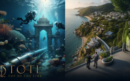 Coastal view of Sindhudurg with underwater tourism initiatives, NH-66 highway, and villa developments highlighting Maha Goa real estate investment