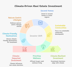 Why Climate Change, Rising Heatwaves & Lifestyle Migration Are Driving Land Investment in Goa and the Emerging Maha-Goa Region 1 Infographic comparing Delhi NCR’s 42–45°C heatwave conditions in May 2026 with Goa’s moderate 29–31°C coastal climate, highlighting how climate change, wellness living, infrastructure growth, and sustainable lifestyle trends are driving land investment in Goa and climate-friendly real estate destinations in India.
