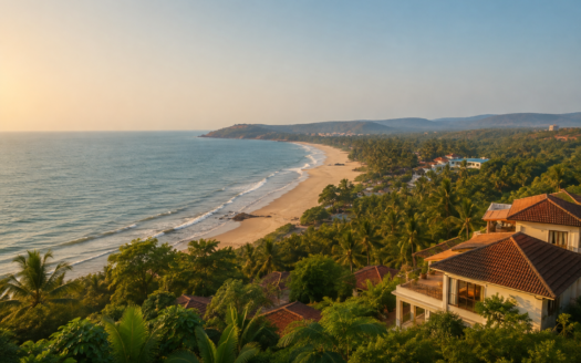 Luxury coastal villa overlooking the beach representing North Goa real estate and second-home investment opportunities
