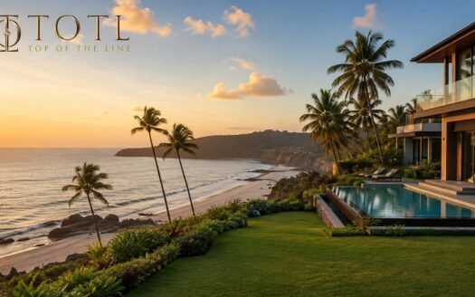 Invest in North Goa in 2026 with a luxury coastal property overlooking a tropical beach and Arabian Sea